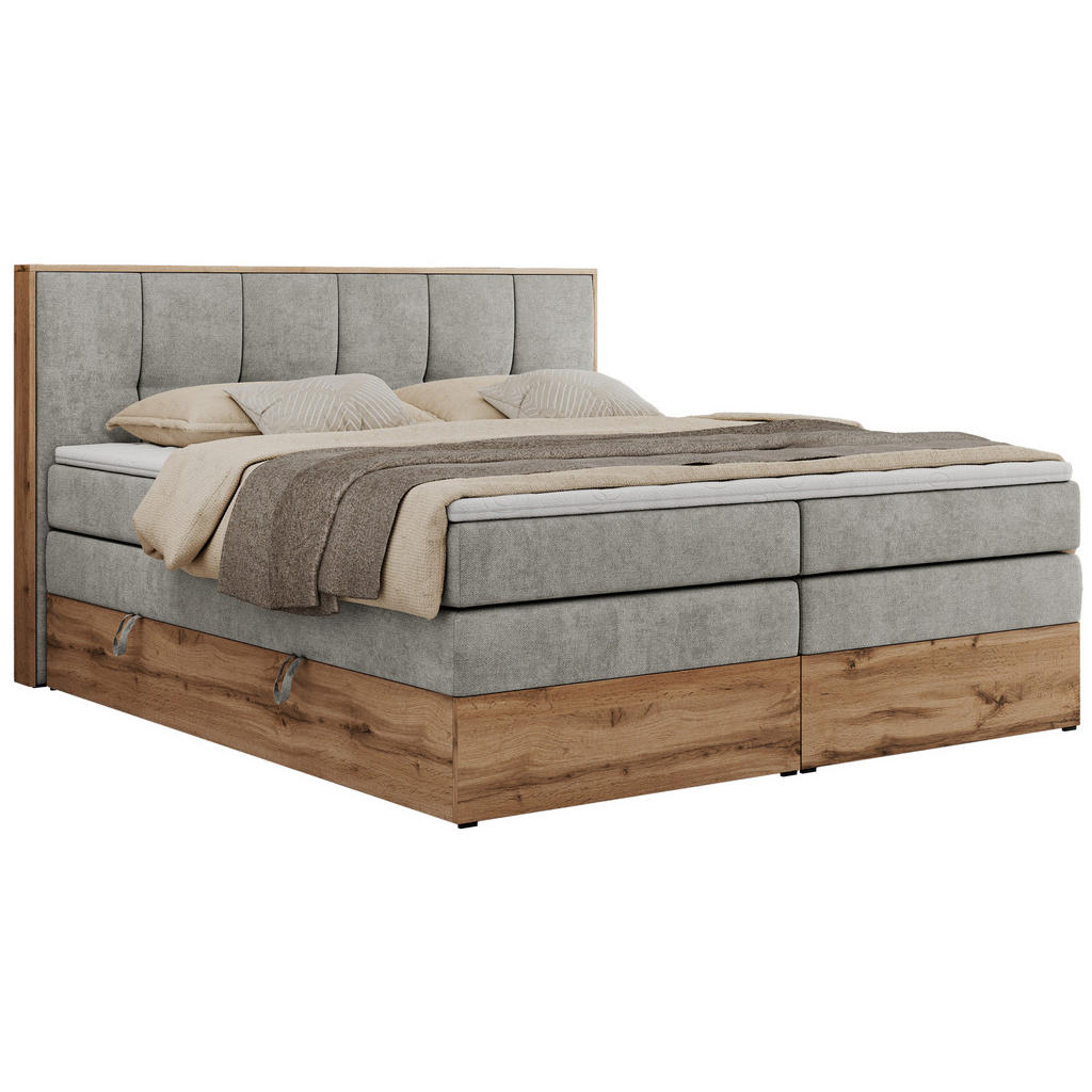 MKS BOXSPRINGBETT Hellgrau MKS BOXSPRINGBETT Hellgrau