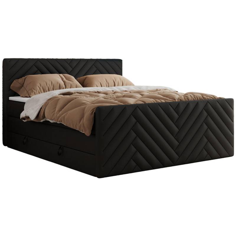 MKS BOXSPRINGBETT Schwarz