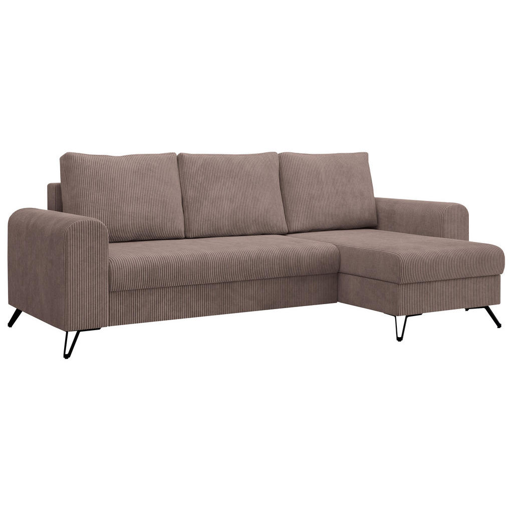MKS Ecksofa, Rosa, Textil, 3-Sitzer, L-Form,L-Form, 242x140 cm, Wohnzimmer, Sofas & Couches, Wohnlandschaften, Ecksofas von MKS
