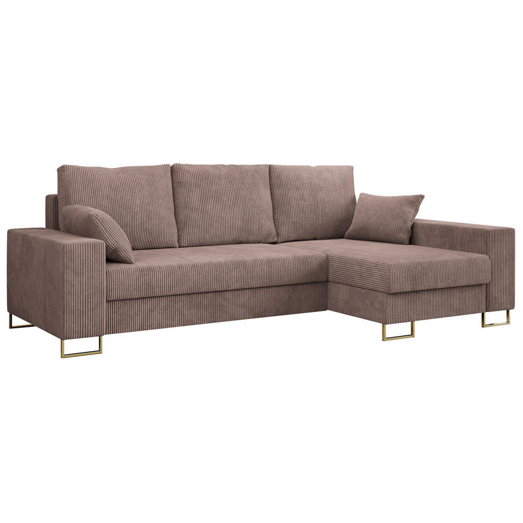 MKS Ecksofa, Rosa, Textil, 3-Sitzer, L-Form,L-Form, 242x138 cm, Wohnzimmer, Sofas & Couches, Wohnlandschaften, Ecksofas von MKS