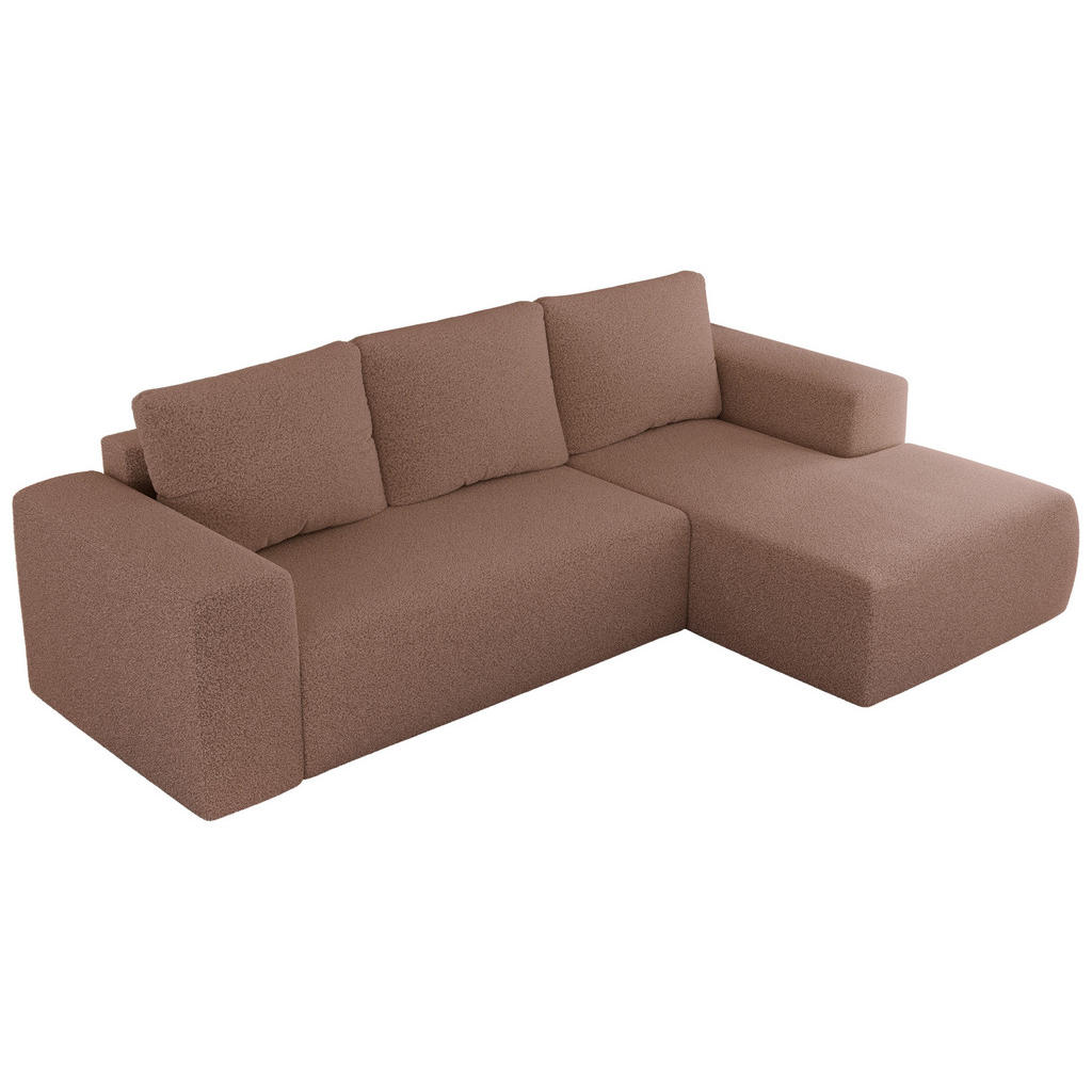 MKS Ecksofa, Rosa, Textil, 3-Sitzer, L-Form,L-Form, 266x164 cm, Oeko-Tex®, Wohnzimmer, Sofas & Couches, Wohnlandschaften, Ecksofas von MKS