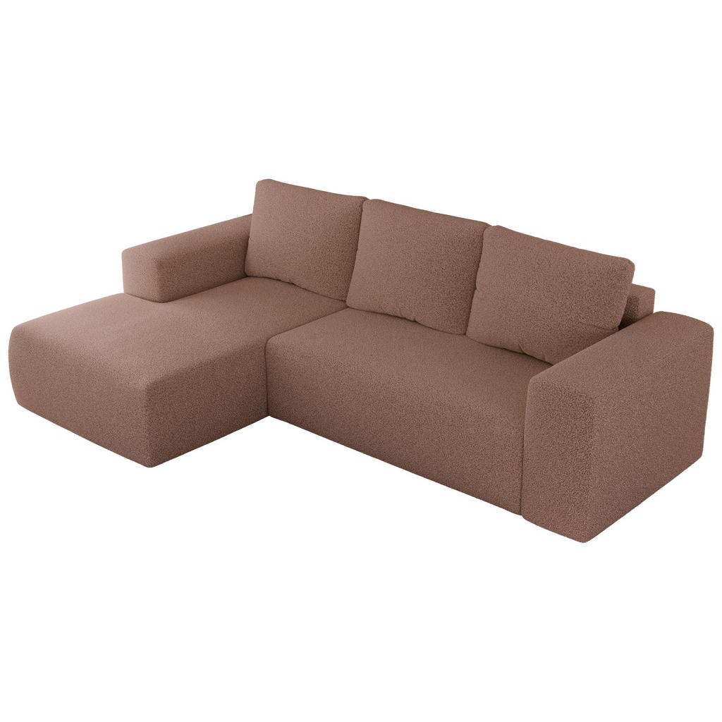 MKS Ecksofa, Rosa, Textil, 3-Sitzer, L-Form,L-Form, 266x164 cm, Oeko-Tex®, Wohnzimmer, Sofas & Couches, Wohnlandschaften, Ecksofas von MKS