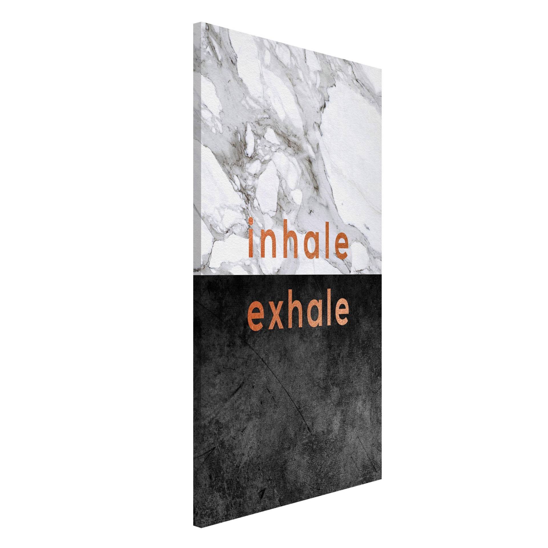 Magnettafel Inhale Exhale Kupfer und Marmor