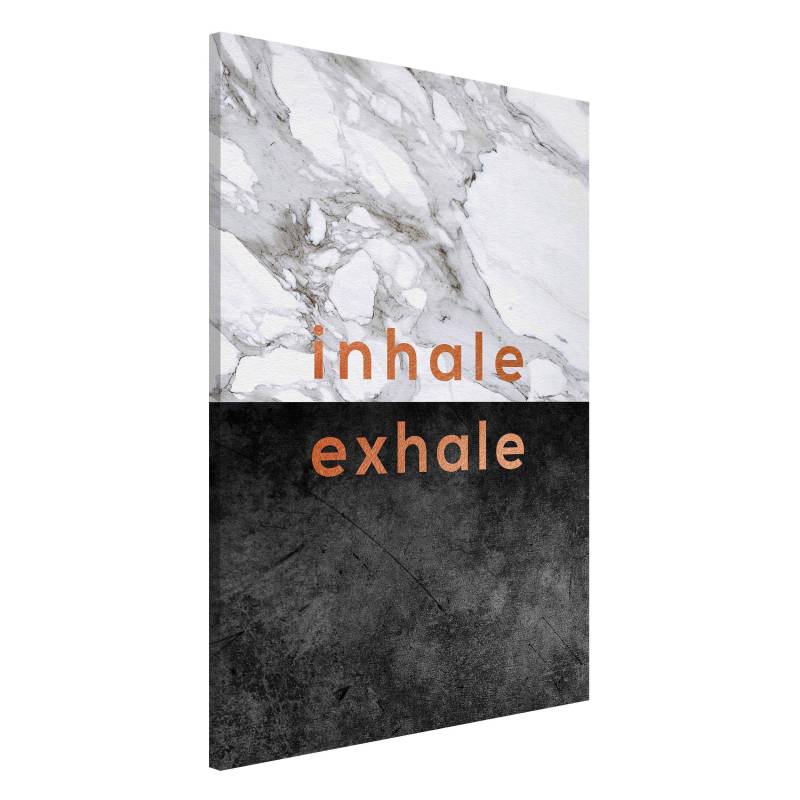 Magnettafel Inhale Exhale Kupfer und Marmor