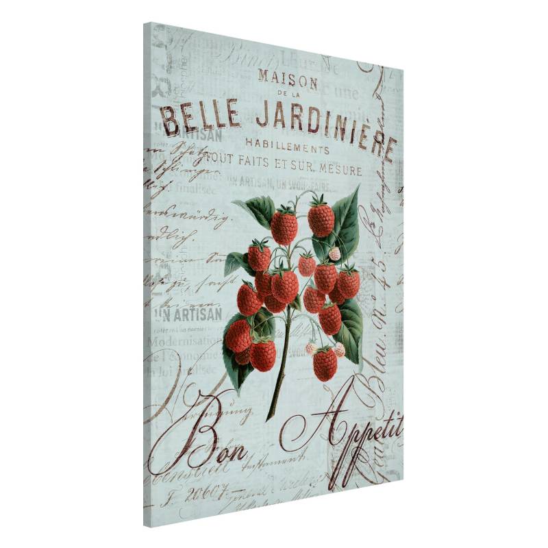 Magnettafel - Hochformat 2:3 Shabby Chic Collage - Himbeeren