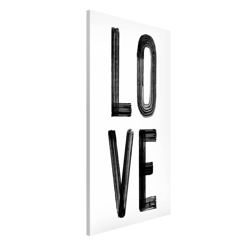 Magnettafel Love Typo in Schwarz