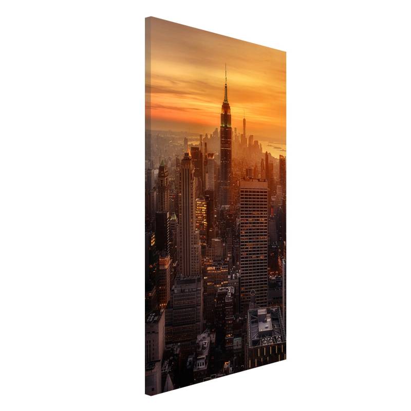Magnettafel Manhattan Skyline Abendstimmung