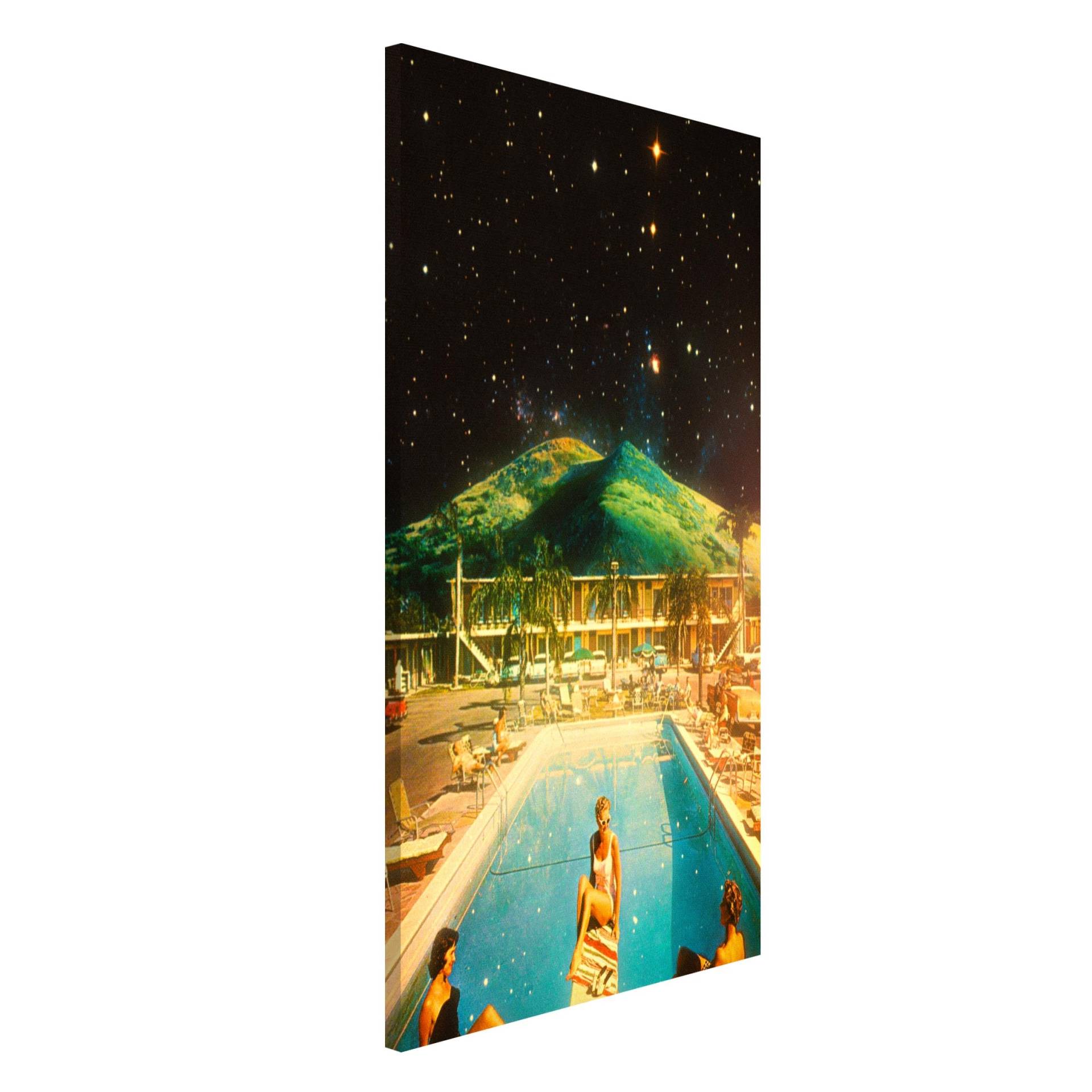 Magnettafel Retro Collage - Space Pool