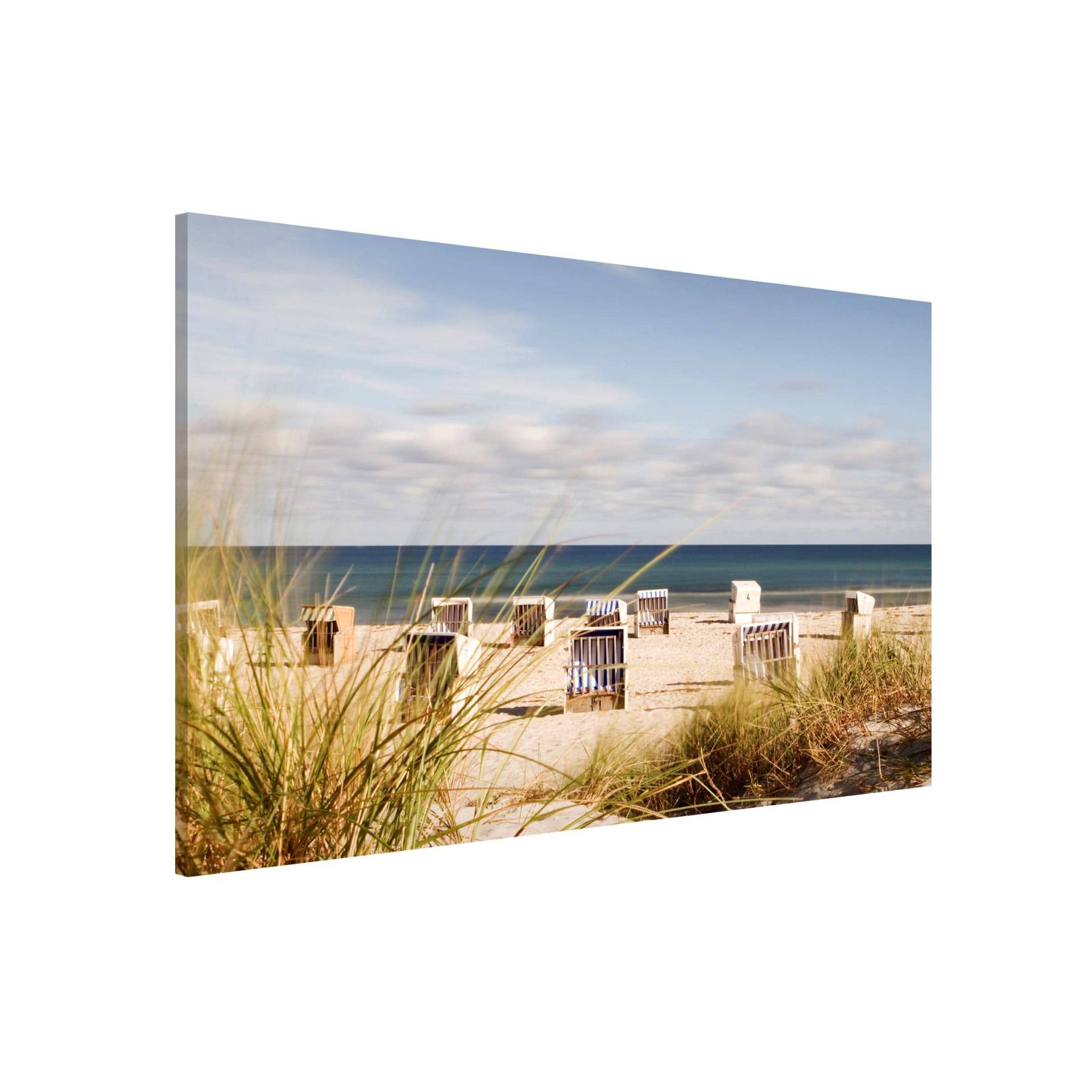 Magnettafel - Querformat 3:2 Ostsee und Strandkörbe