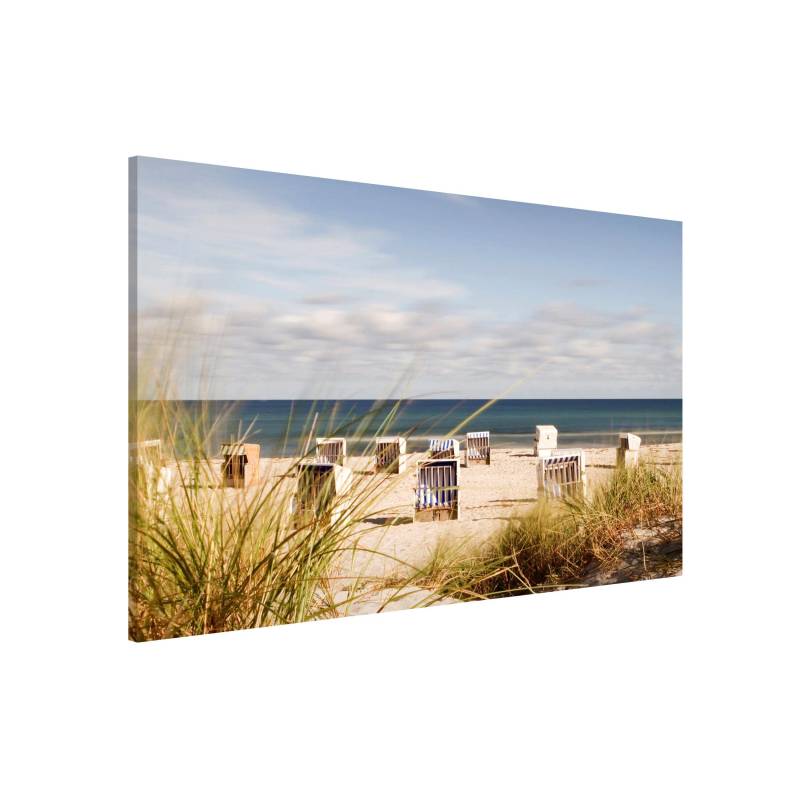 Magnettafel - Querformat 3:2 Ostsee und Strandkörbe