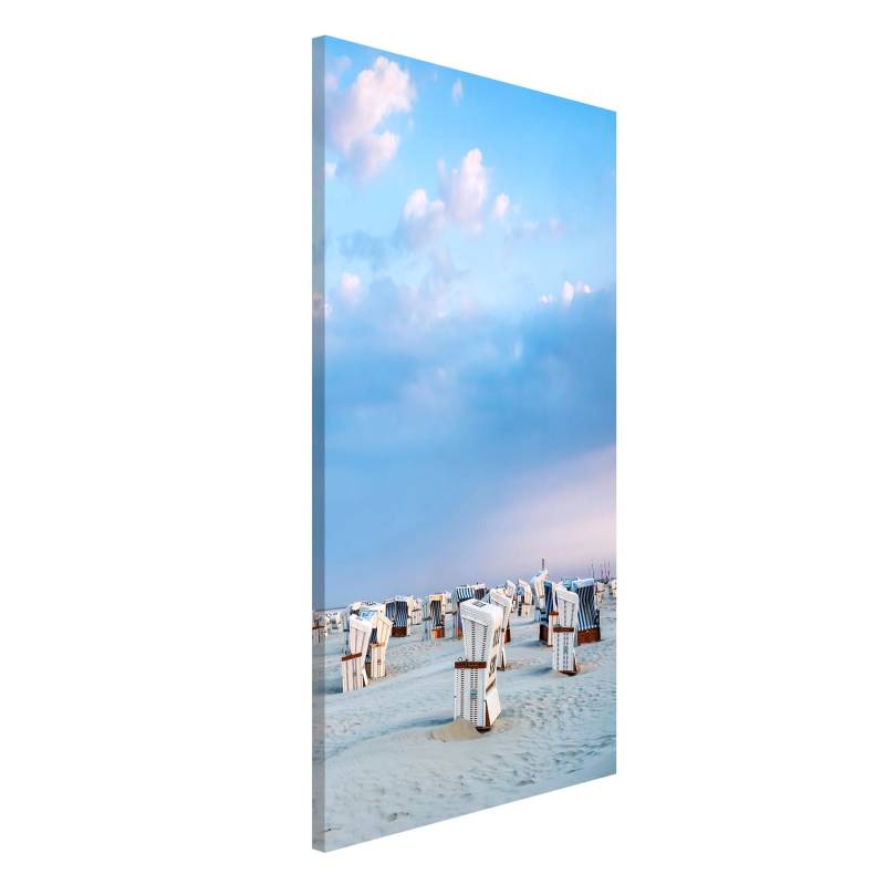 Magnettafel Strandkörbe an der Nordsee