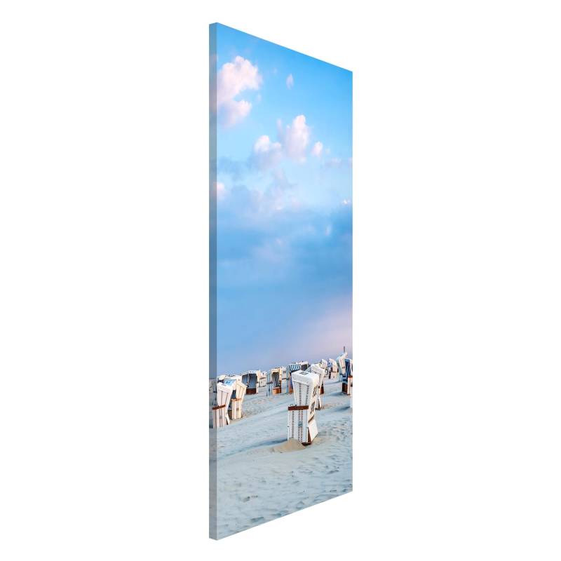 Magnettafel Strandkörbe an der Nordsee