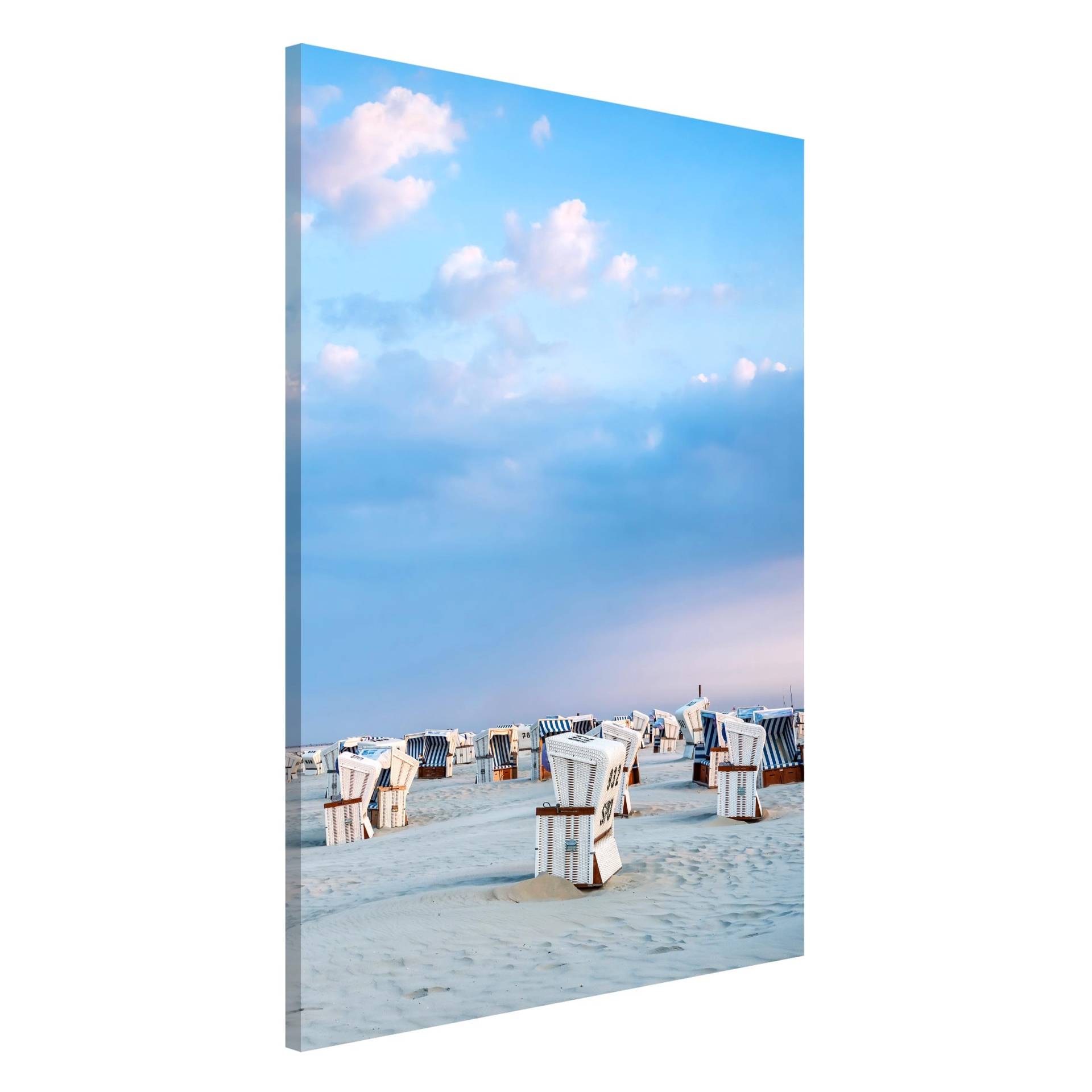 Magnettafel Strandkörbe an der Nordsee