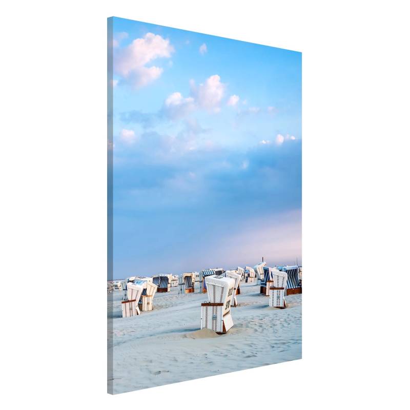 Magnettafel Strandkörbe an der Nordsee