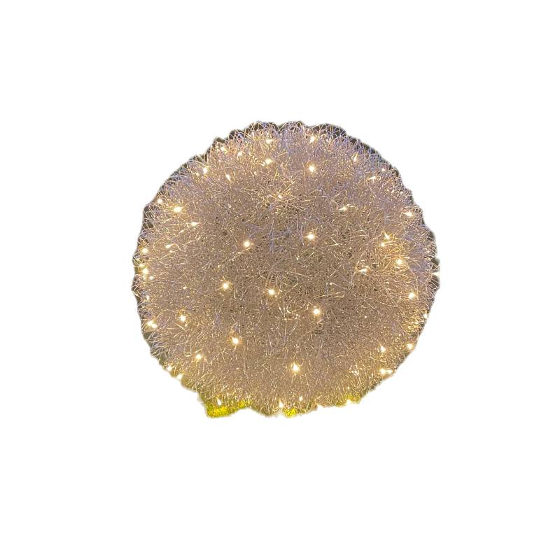 Manufaktur LED Kugelleuchte / Gartenleuchte "Million Dreams" Puntogeflecht aus Aluminium Draht für Innen & Aussen mit LEDs