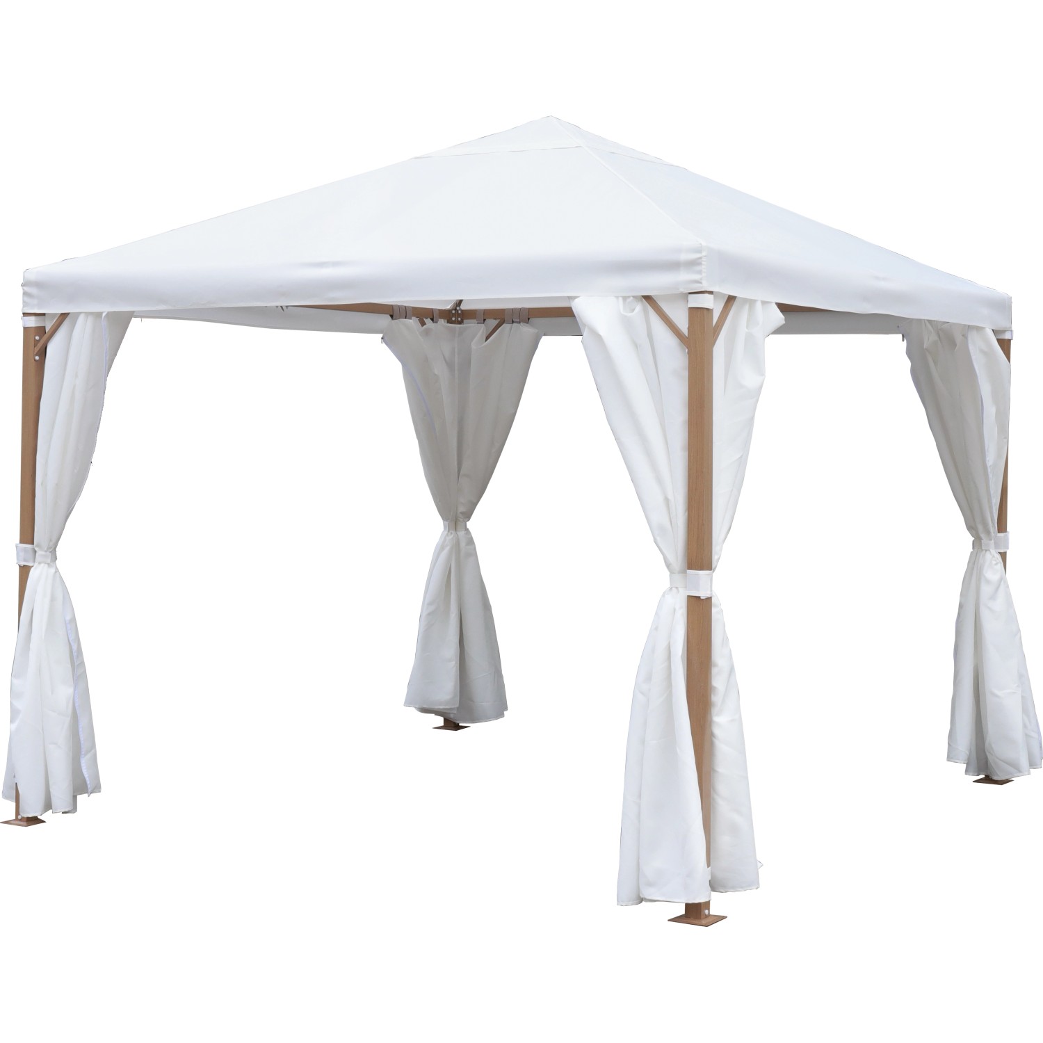 Marana Stahl-Pavillon Holzoptik 296 cm x 296 cm Marana Stahl-Pavillon Holzoptik 296 cm x 296 cm