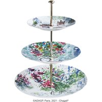 Marc Chagall: Kollektion 'Les Bouquets de fleurs' von Bernardaud - 3-stufige Etagere, Porzellan