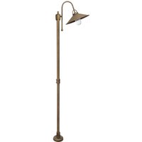 Maritime Wegeleuchte Messing Glas IP44 210 cm hoch E27 von Ghidini Giovanni Battista