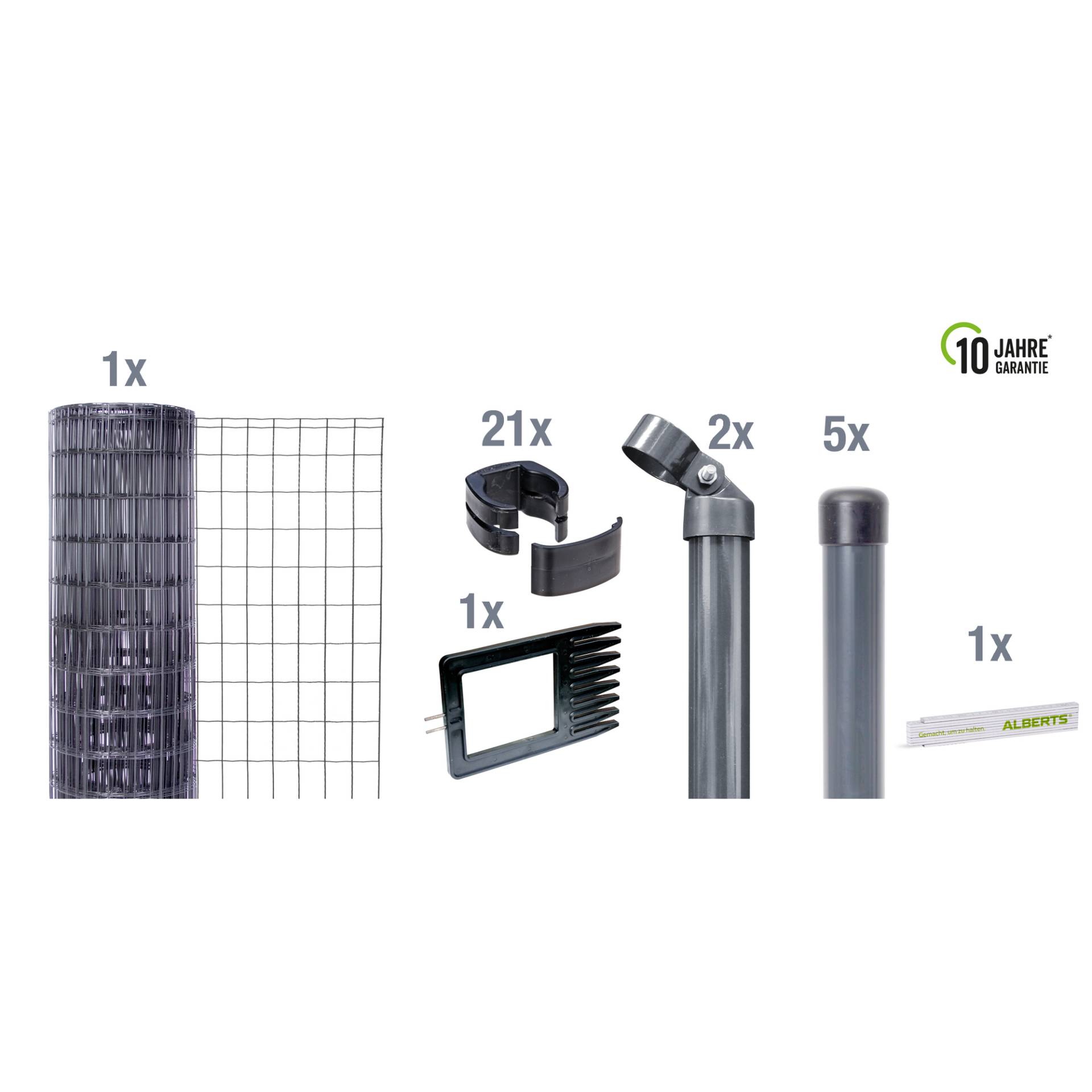 Alberts Set Fix-Clip Pro® anthrazit Ø 2,2 mm 122 x 1000 cm Alberts Set Fix-Clip Pro® anthrazit Ø 2,2 mm 122 x 1000 cm von Alberts