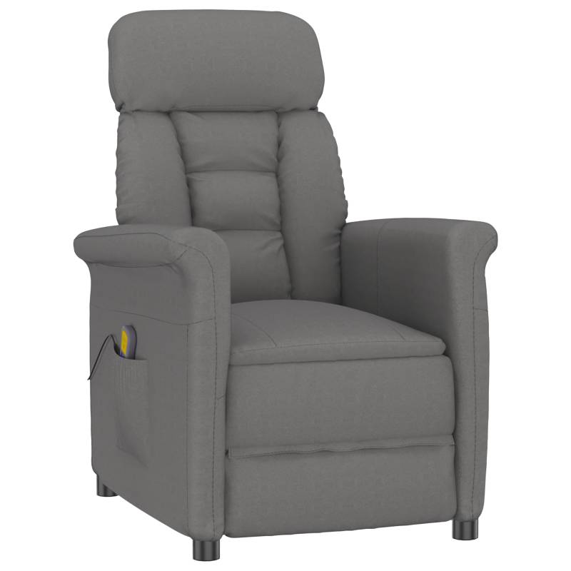 Massagesessel Dunkelgrau Mikrofaser