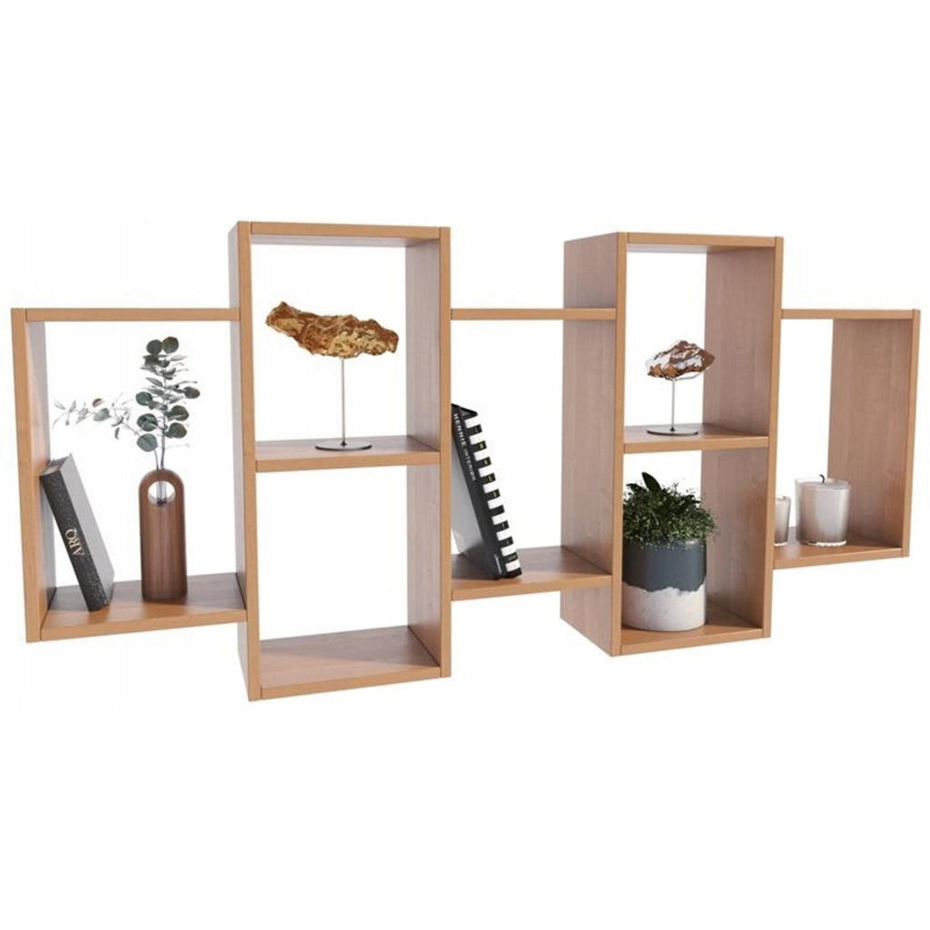 Matkam Möbel Wandregal, Erle, Holzwerkstoff, 147x65x21 cm, Wohnzimmer, Regale, Wandregale von Matkam Möbel