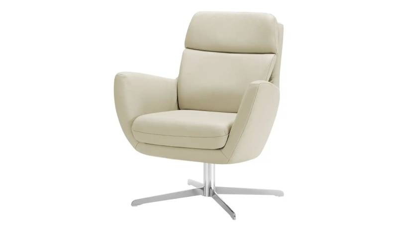 Max Schelling Drehsessel aus Echtleder Sierra ¦ beige ¦ Maße (cm): B: 76 H: 93 T: 79.0 Polstermöbel > Sessel > Drehsessel - Höffner