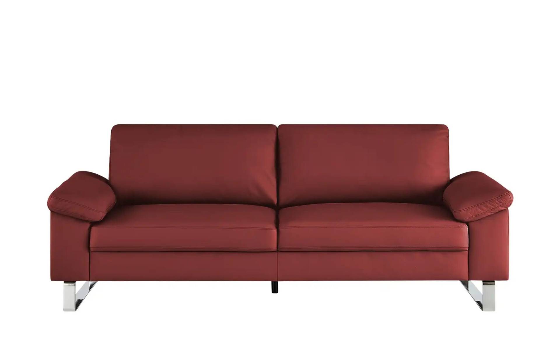 Max Schelling Ledersofa aus Echtleder Maximum ¦ rot ¦ Maße (cm): B: 224 H: 86 T: 97 Polstermöbel > Sofas > 3-Sitzer - Möbel Kraft