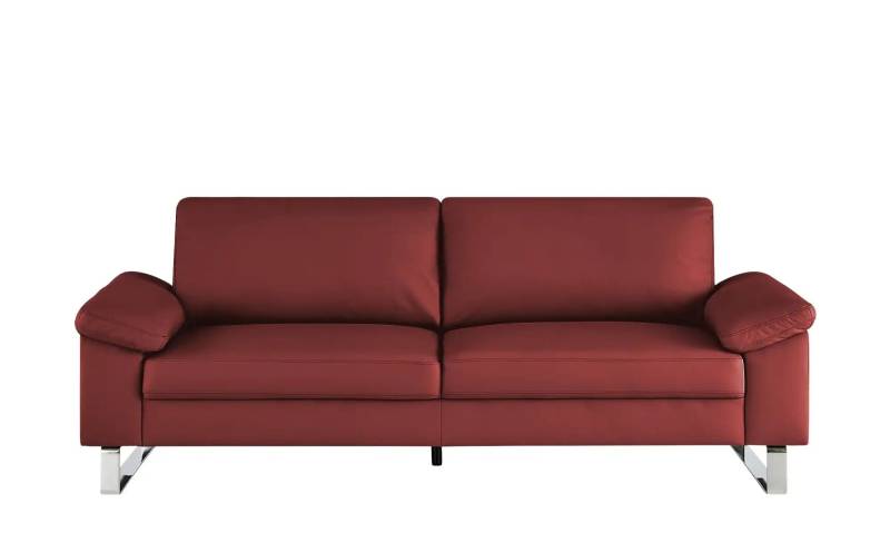 Max Schelling Ledersofa aus Echtleder Maximum ¦ rot ¦ Maße (cm): B: 224 H: 86 T: 97.0 Polstermöbel > Sofas > 3-Sitzer - Möbel Kraft