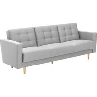 Tchibo - 3-Sitzer-Schlafsofa »Janny« - 224x83x81cm - hellgrau - Polyester / Holz / Eschen-Massivholz von Tchibo