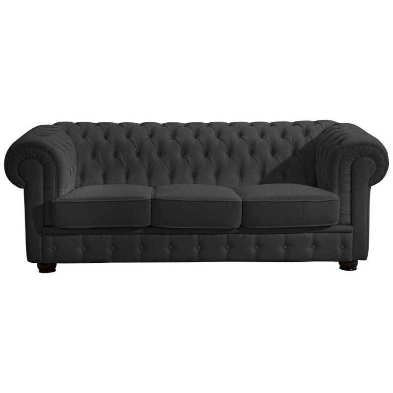 Max Winzer CHESTERFIELD-DREISITZER-SOFA Schwarz