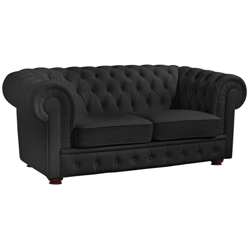 Max Winzer CHESTERFIELD-ZWEISITZER-SOFA Schwarz