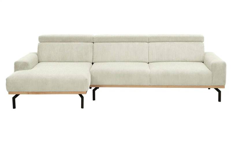 Max Winzer Ecksofa mit Holzsockel  Emmi  ¦ creme ¦ Maße (cm): B: 280 H: 92 Polstermöbel > Sofas > Ecksofas - Höffner