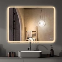 Badspiegel 60x80 Anti Fog 3 Farbe Doppelte Lichtleisten - Meidom von MEIDOM