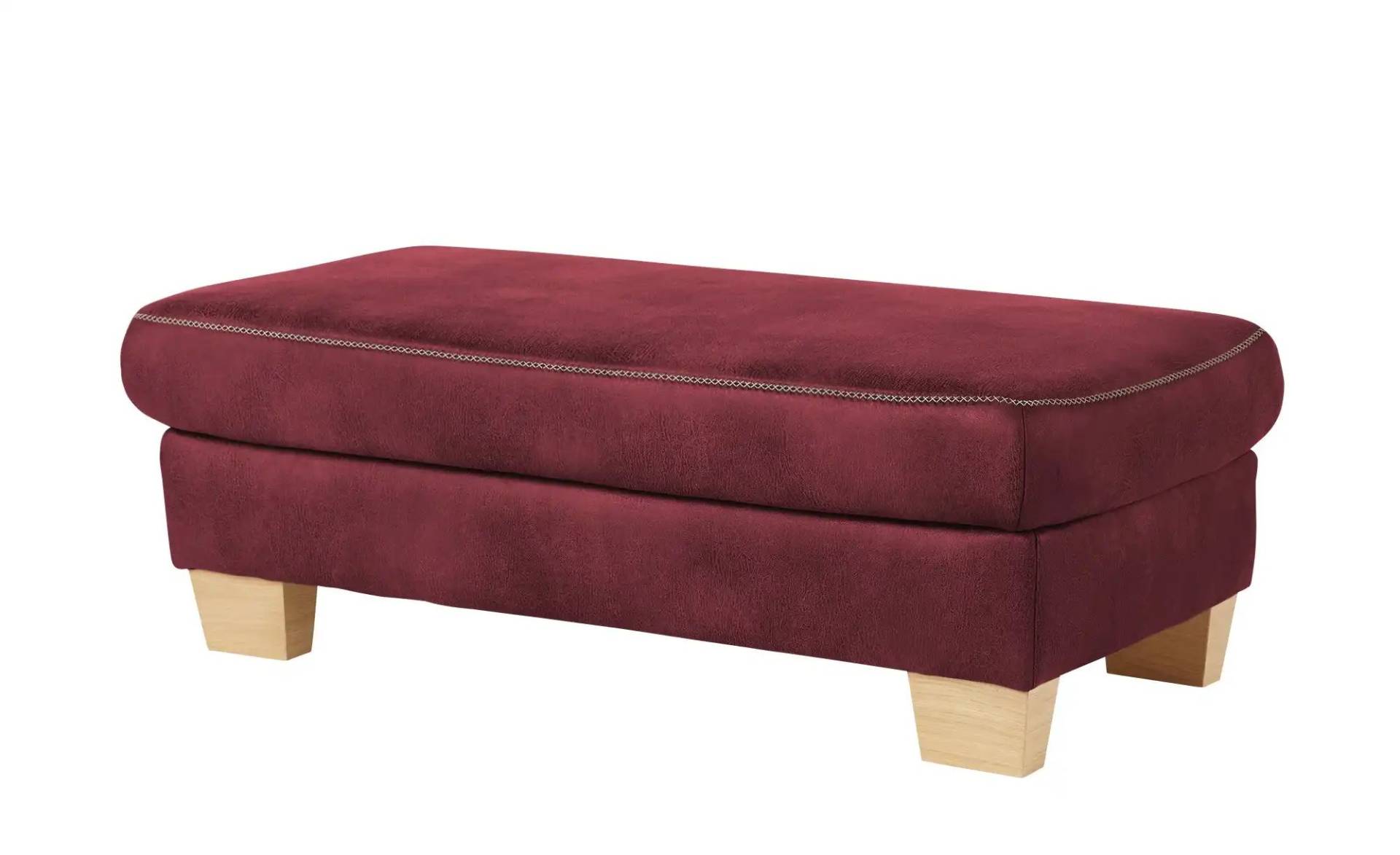 Mein Sofa bold XXL - Hocker  Beata ¦ rot ¦ Maße (cm): B: 130 H: 45 T: 65 Polstermöbel > Hocker - Höffner