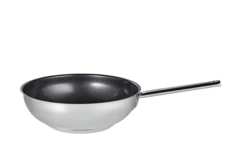 Meisterkoch Edelstahl- Wokpfanne 28 cm  LINUS ¦ silber ¦ Edelstahl ¦ Maße (cm): H: 8,5  Ø: 28.0 Töpfe & Pfannen & Zubehör > Pfannen > Keramikpfannen - Möbel Kraft