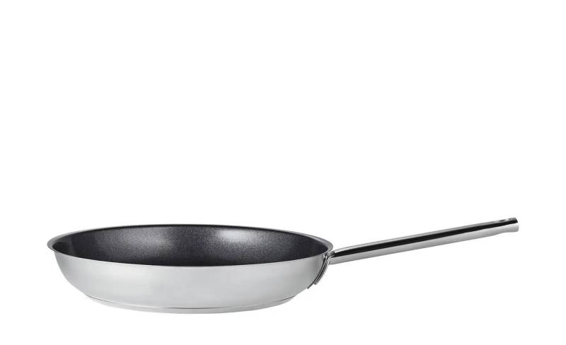 Meisterkoch Edelstahlpfanne 28 cm  LINUS ¦ silber ¦ Edelstahl,Keramik ¦ Maße (cm): B: 20 H: 4,8  Ø: 28.0 Töpfe & Pfannen & Zubehör > Pfannen > Keramikpfannen - Möbel Kraft