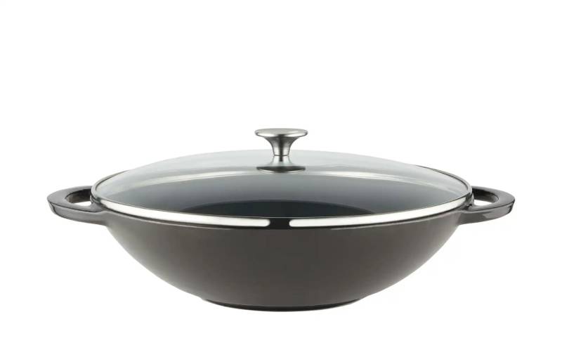Meisterkoch Gusseisen-Wok mit Deckel  OPUS ¦ Gußeisen ¦ Maße (cm): H: 10  Ø: 37.0 Töpfe & Pfannen & Zubehör - Möbel Kraft