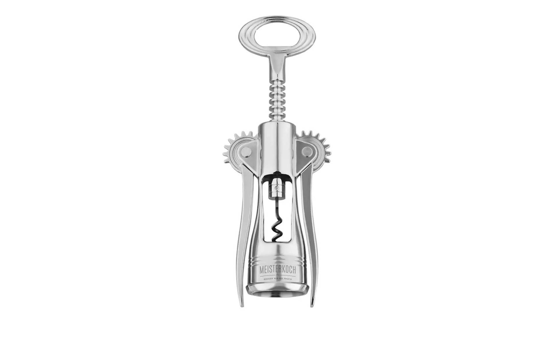 Meisterkoch Korkenzieher  OPTIMUS ¦ silber ¦ Metall ¦ Maße (cm): B: 8,8 H: 24,5 T: 5.0 Gläser & Karaffen > Zubehör Weingenuss - Möbel Kraft