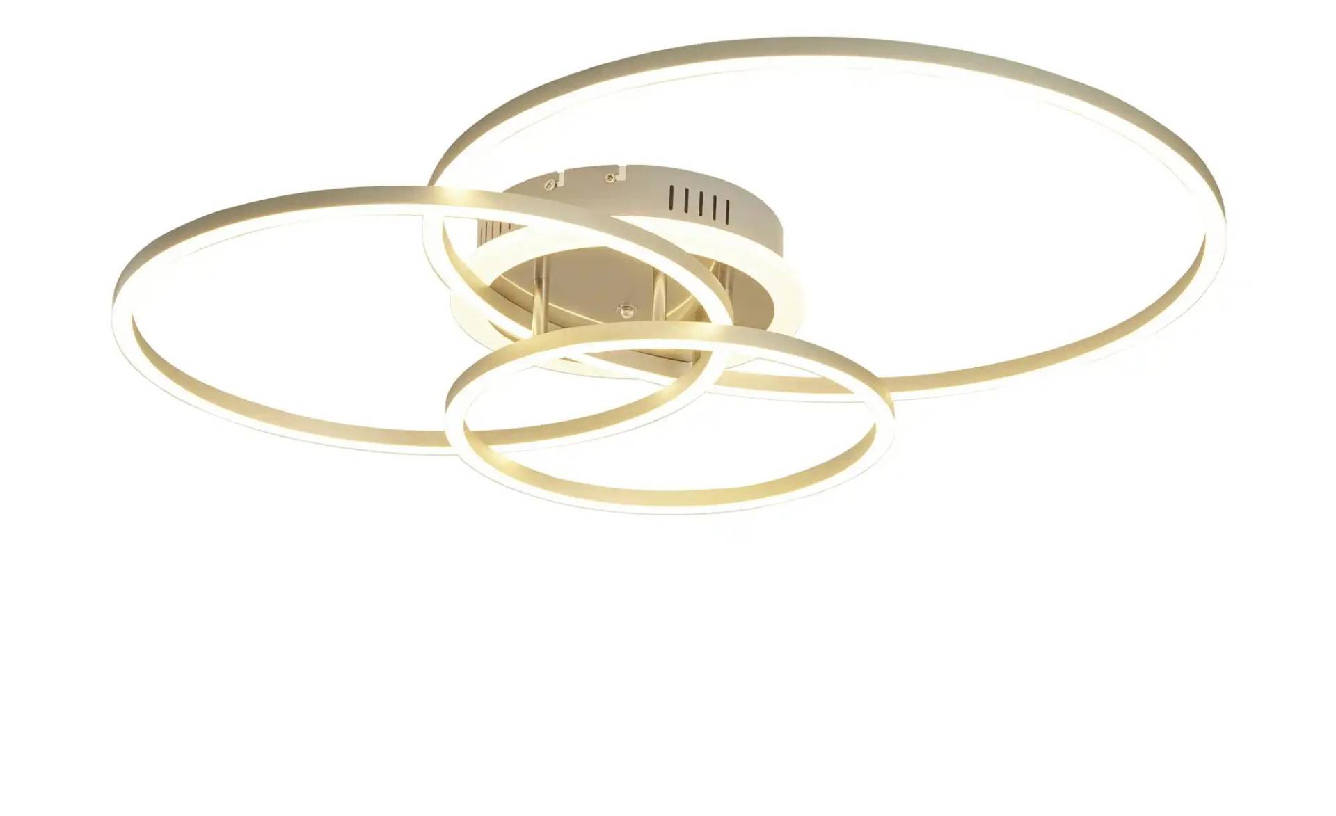 Meisterleuchten LED-Deckenleuchte, 3 Ringe, alufarben ¦ Maße (cm): B: 66 H: 11 T: 55 Lampen & Leuchten > Deckenleuchten - Höffner