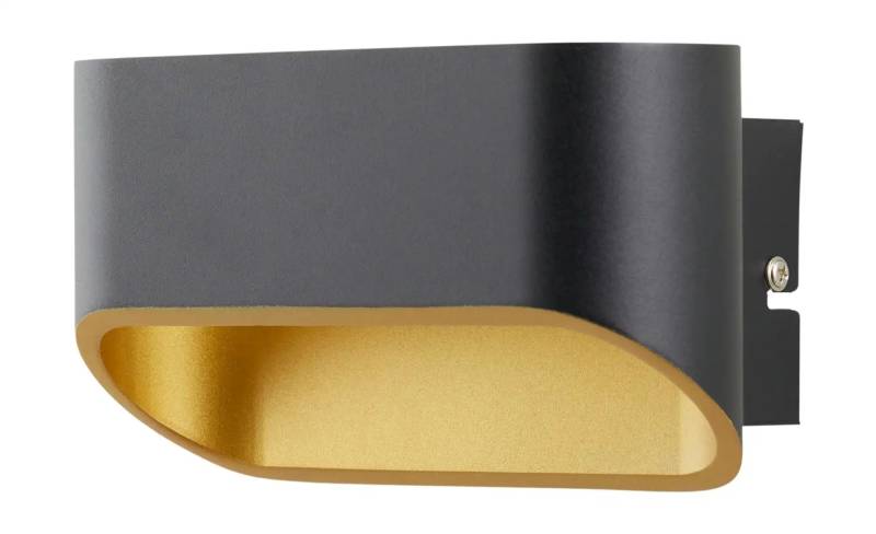 Meisterleuchten LED-Wandleuchte  2-flammig  schwarz/gold   ¦ schwarz ¦ Maße (cm): B: 11,8 H: 12 T: 13.5 Lampen & Leuchten > LED-Leuchten > LED-Wandleuchten - Möbel Kraft