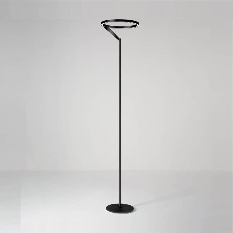 Meridiana Ring Stehleuchte mit Up-Down Licht, Schwarz
