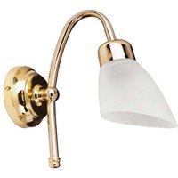 Messing Wandlampe Glas Schirm Badezimmer Flur E14 von Lido Light Fixture Man. LTD