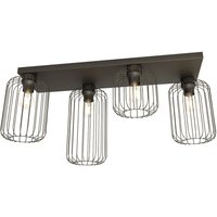 Metall Deckenlampe Schwarz L:70 cm Retro E27 4-flammig Metall Deckenlampe Schwarz L:70 cm Retro E27 4-flammig von Emibig