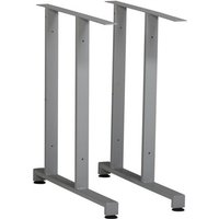 Metallfüße für Schreibtischplatten alu-optik von MAJA