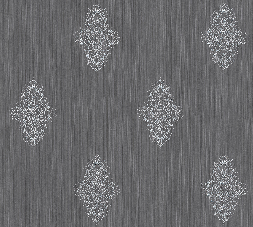 Metallic Mustertapete Architects Paper Luxury wallpaper in Grau Metallic - 319464