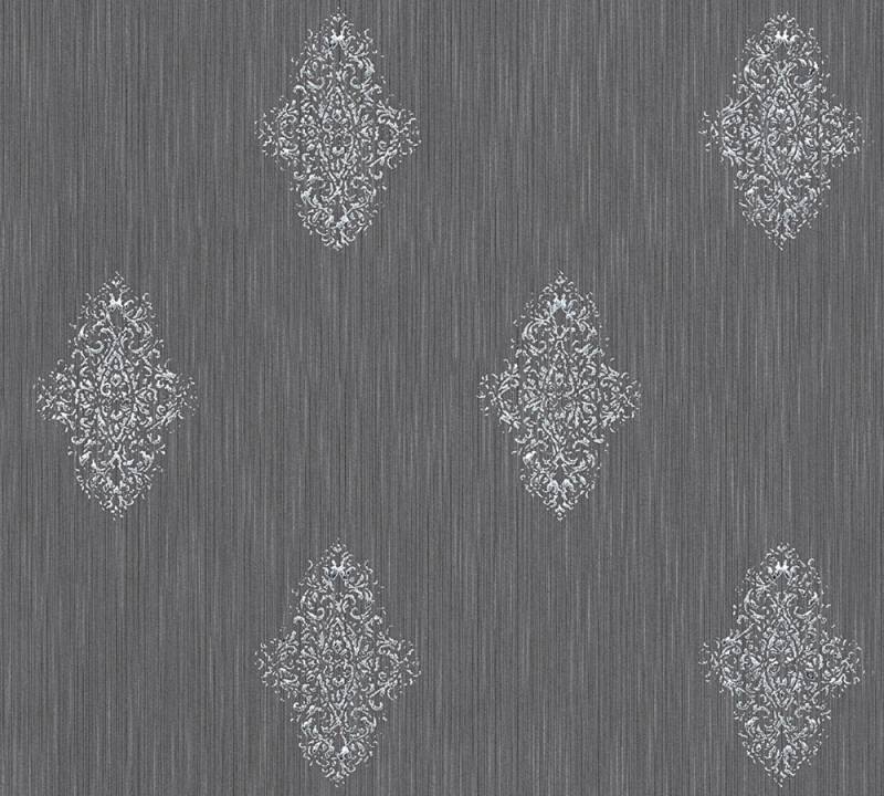 Metallic Mustertapete Architects Paper Luxury wallpaper in Grau Metallic - 319464