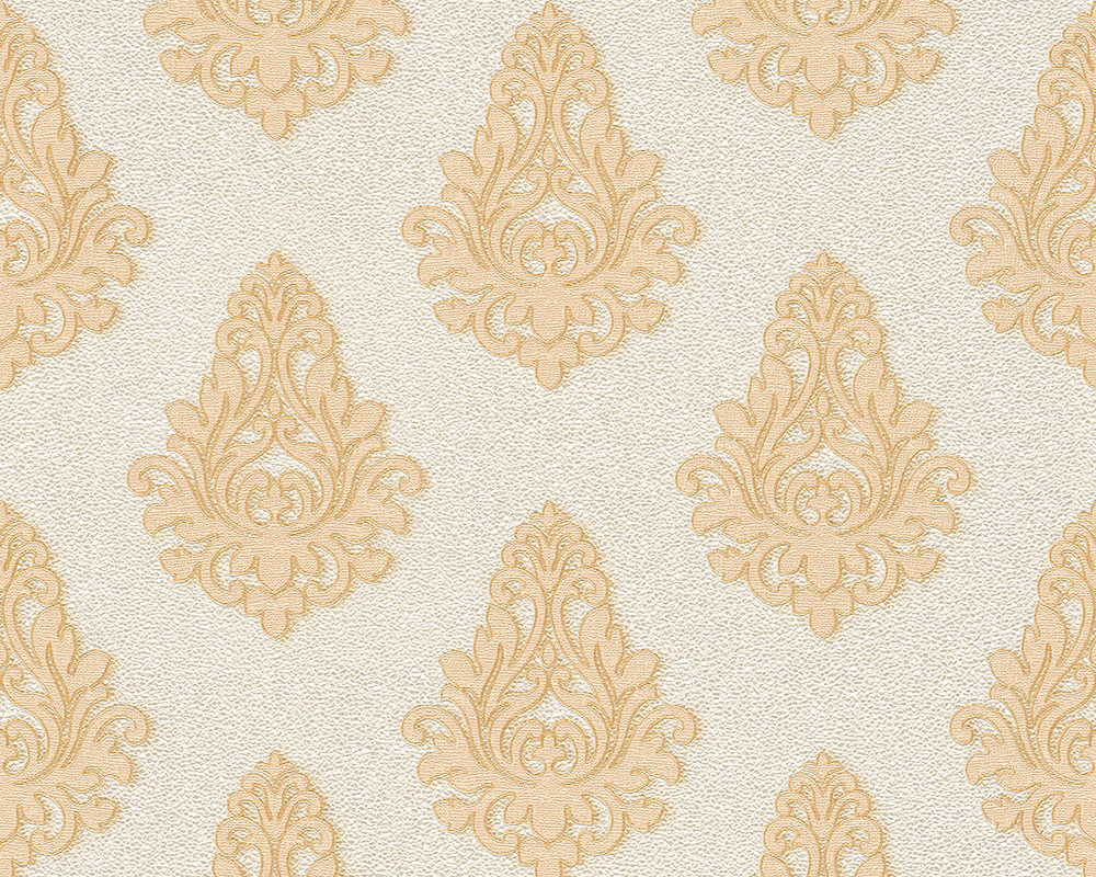 Metallic Mustertapete Architects Paper Nobile in Creme Metallic Weiß - 959811