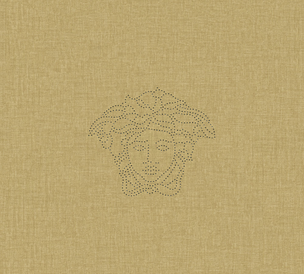 Metallic Mustertapete Versace wallpaper Versace 3 Medusa in Creme Metallic - 329503
