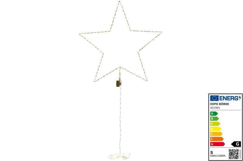Metallstern Ø 80 cm für Fahnenmast bis 6,20m Höhe 230 LED Timer Weihnacht