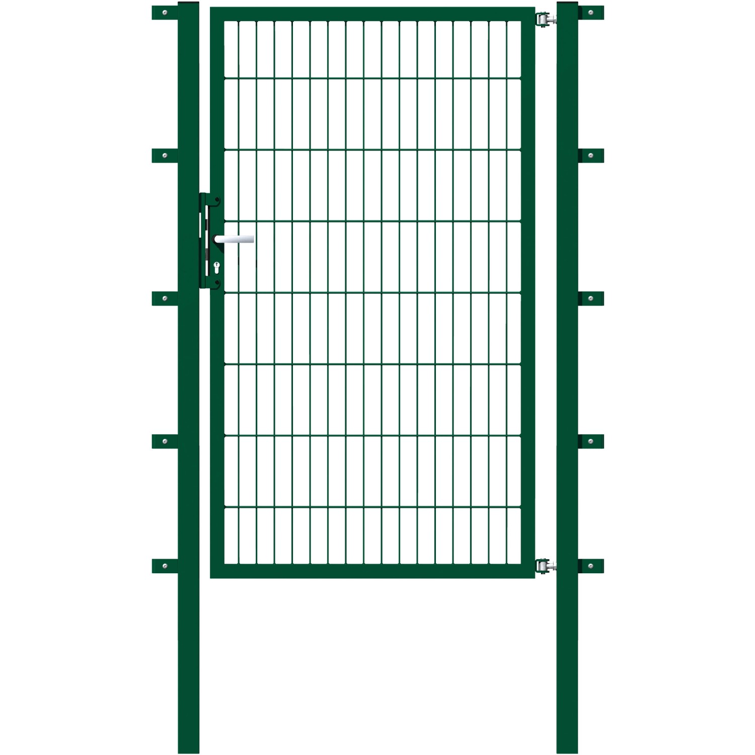 Metallzaun Einzeltor für Doppelstabmatte Grün 180 cm x 100 cm von -